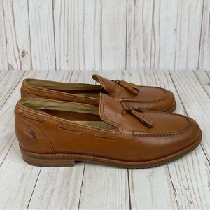 Tommy Bahama Loafers Men’s Size 8.5 Tassels Boat Shoes Brown Slip On Marlin Pin
